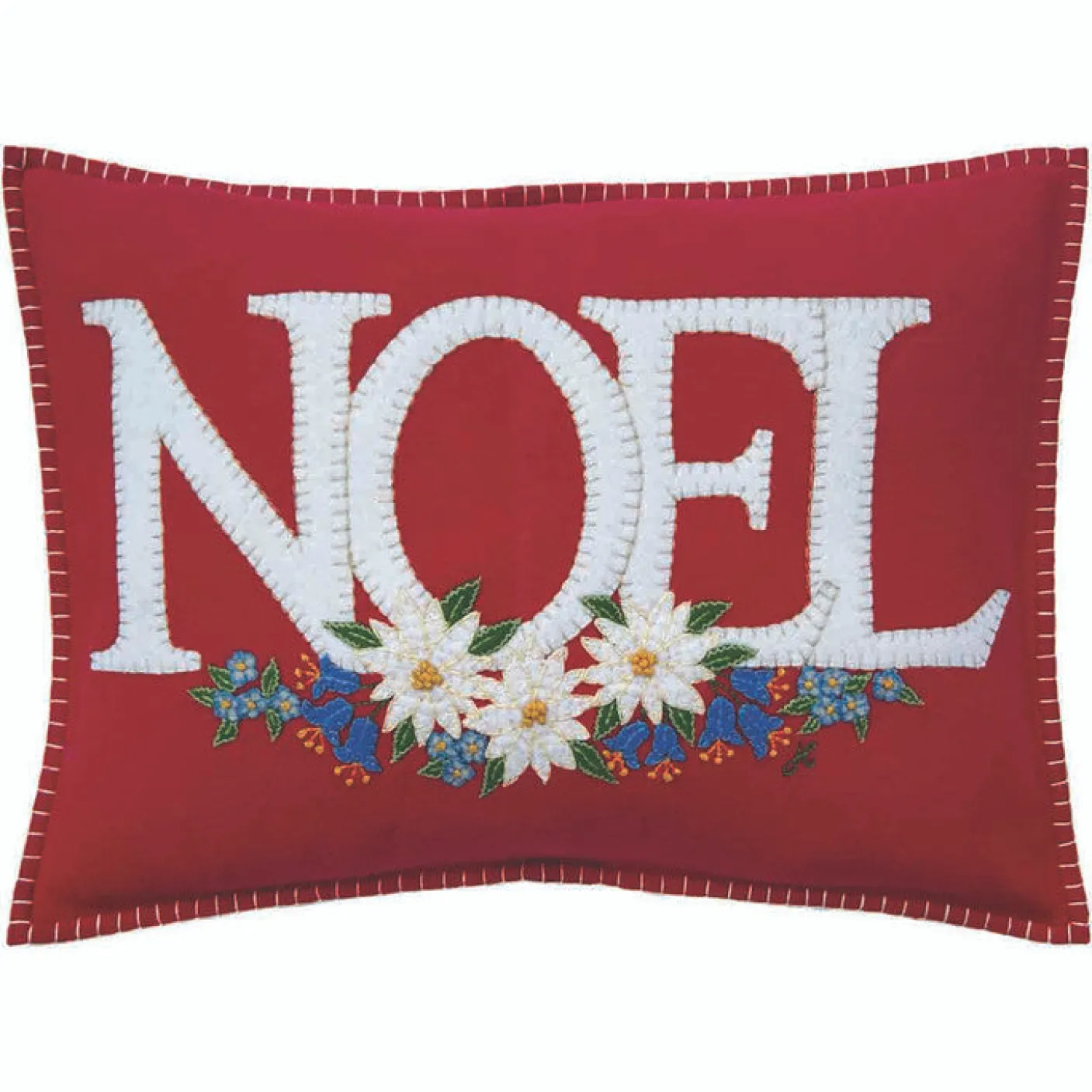 Edelweiss Noel Pillow - Red