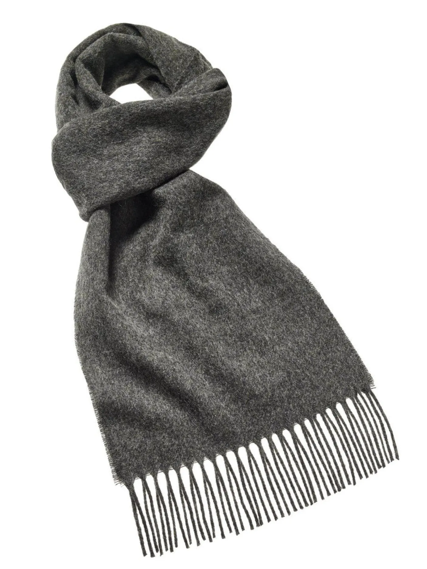 Luxury Gray Merino Lambswool Scarf
