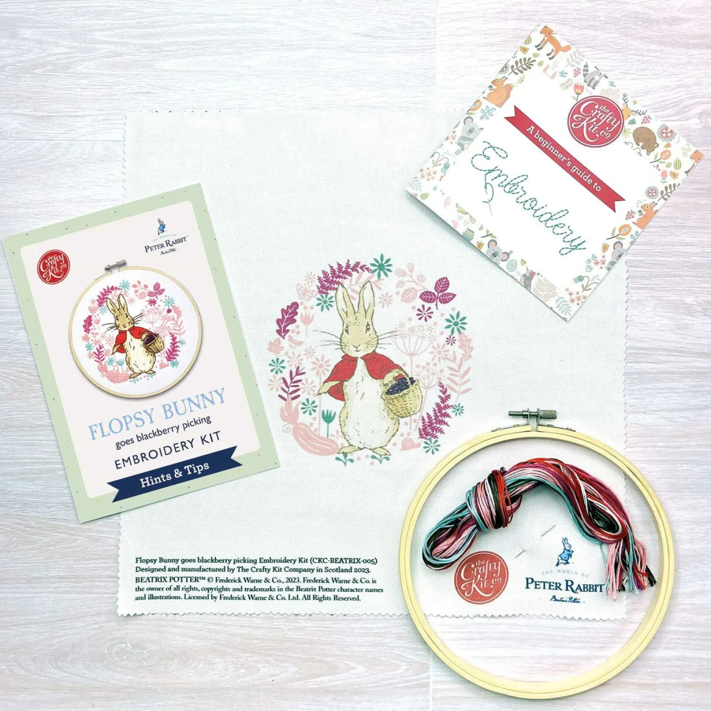 Flopsy Goes Blackberry Picking Embroidery Kit
