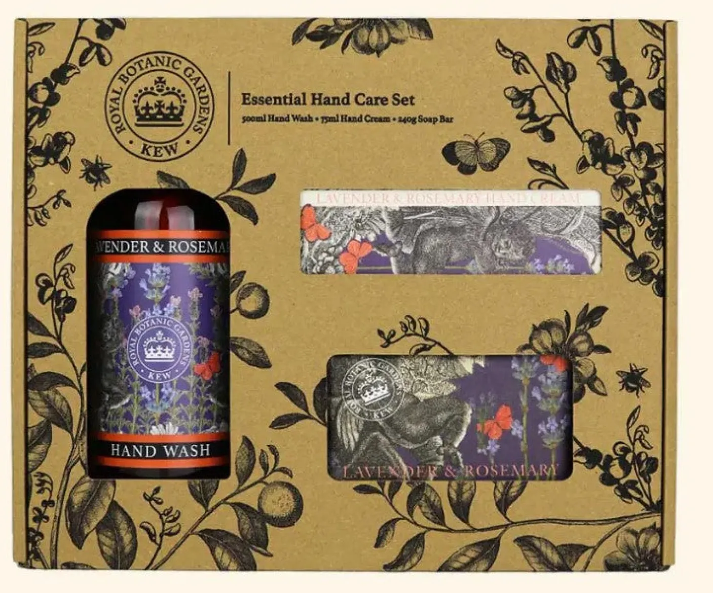 Kew Gardens Lavender & Rosemary Essential Hand Care Gift Box