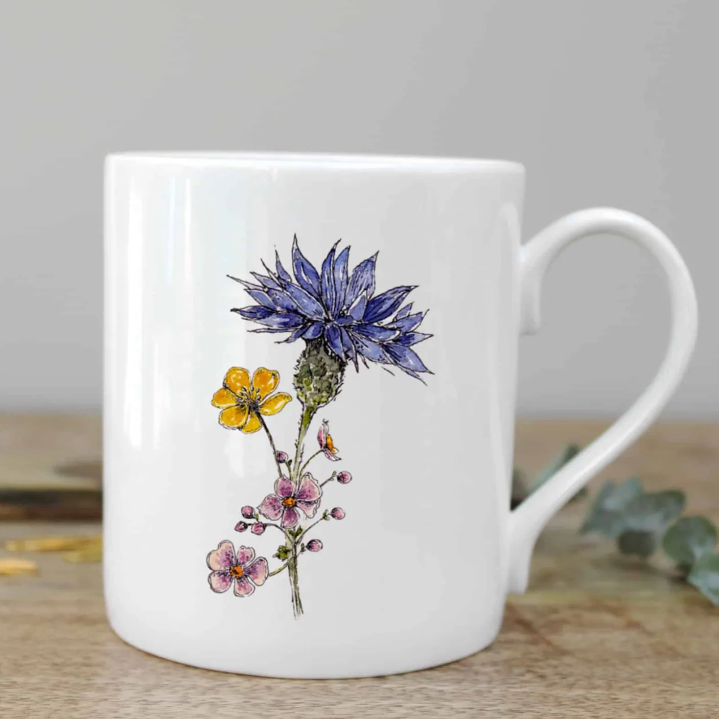 Cornflower Bone China Mug Boxed