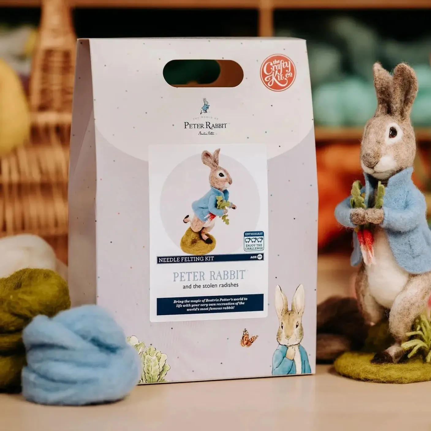 Peter Rabbit and the Stolen Radishes Needle Felting Craft Kit