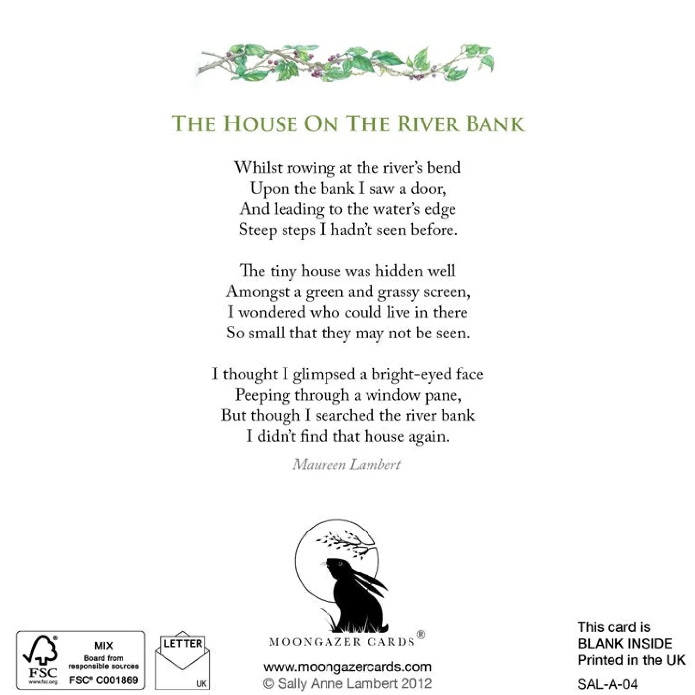 The House on The River Bank Greeting Card
