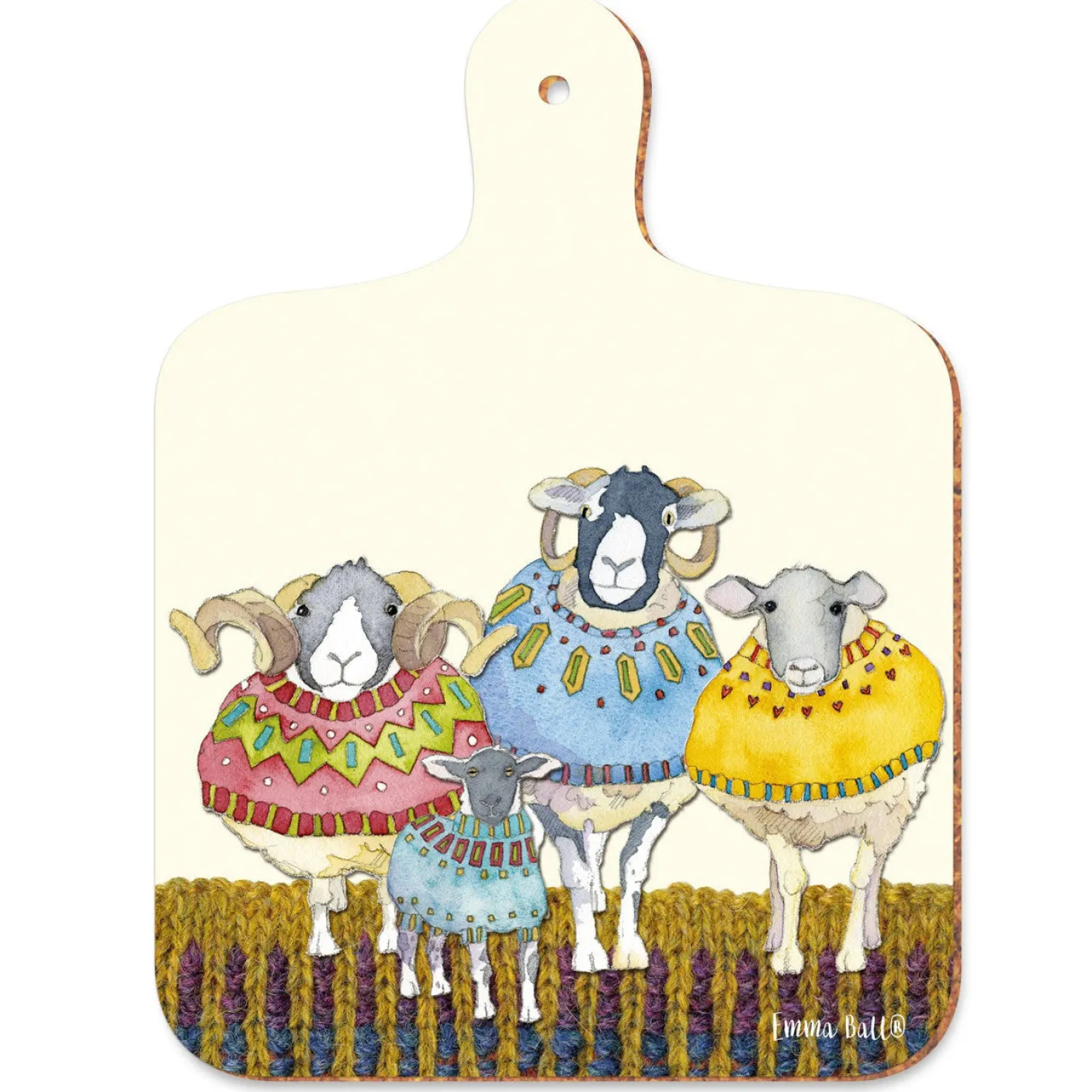 Sheep in Sweaters Mini Chopping Board
