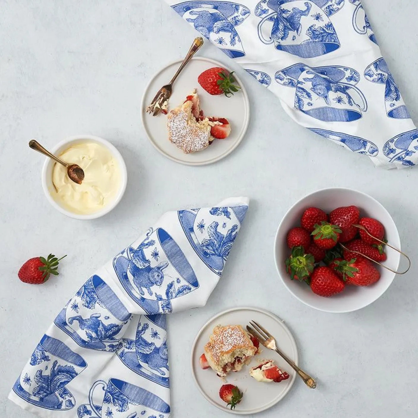 Teacup Set of 4 Napkins