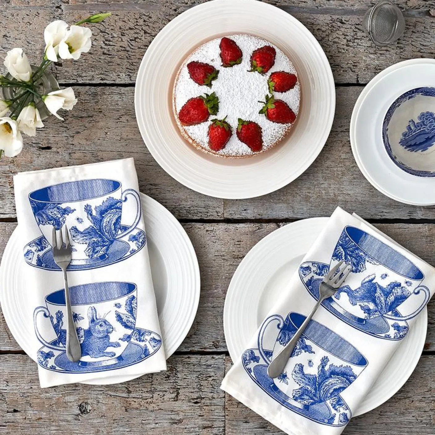 Teacup Set of 4 Napkins