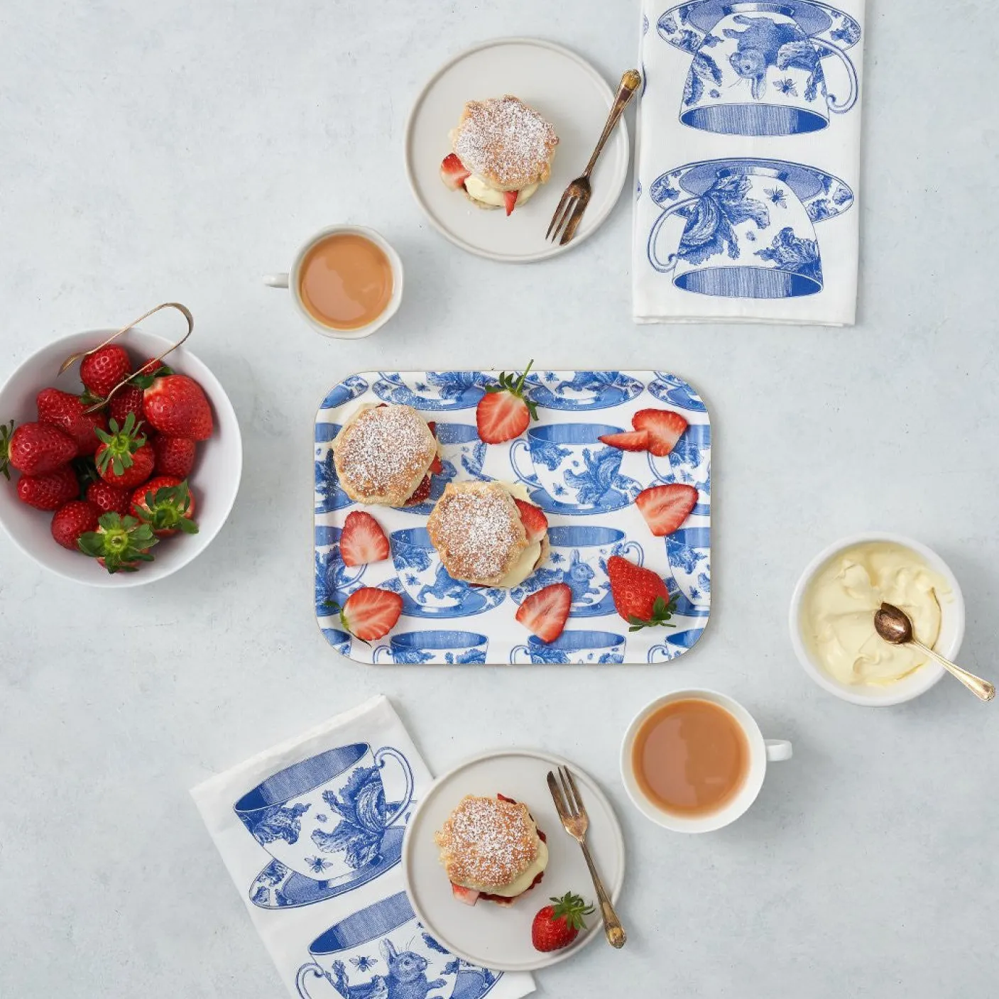 Teacup Set of 4 Napkins