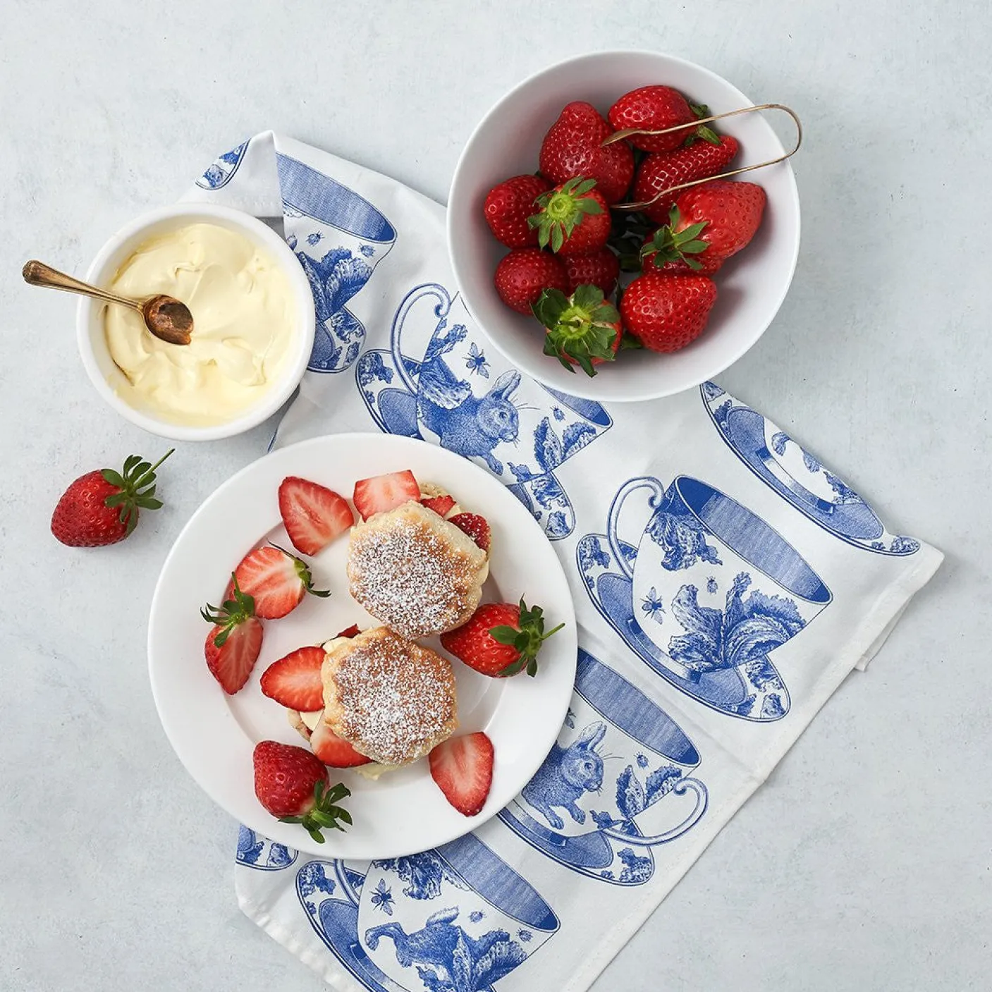 Teacup Set of 4 Napkins