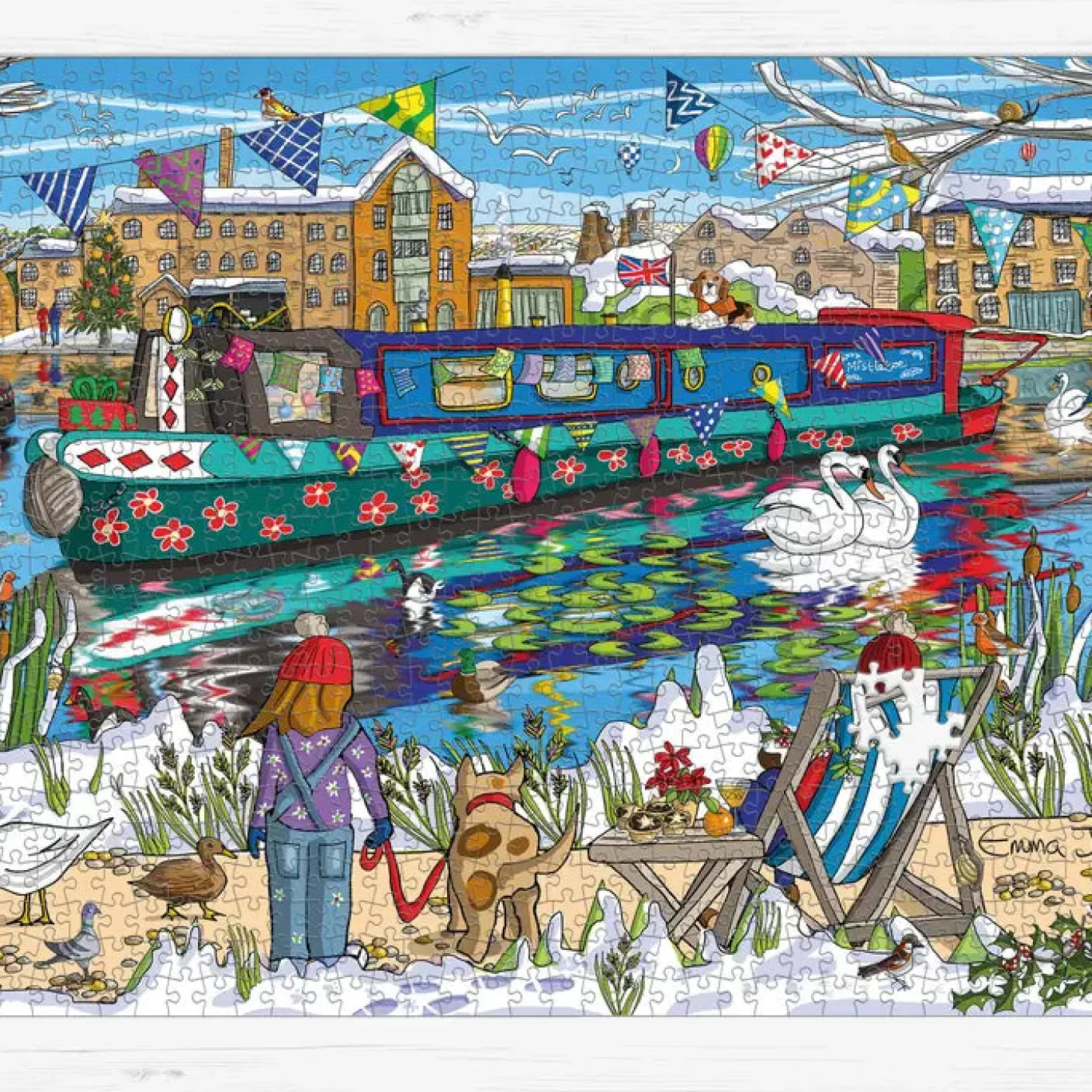 Winter Canal 1000 Piece Jigsaw Puzzle