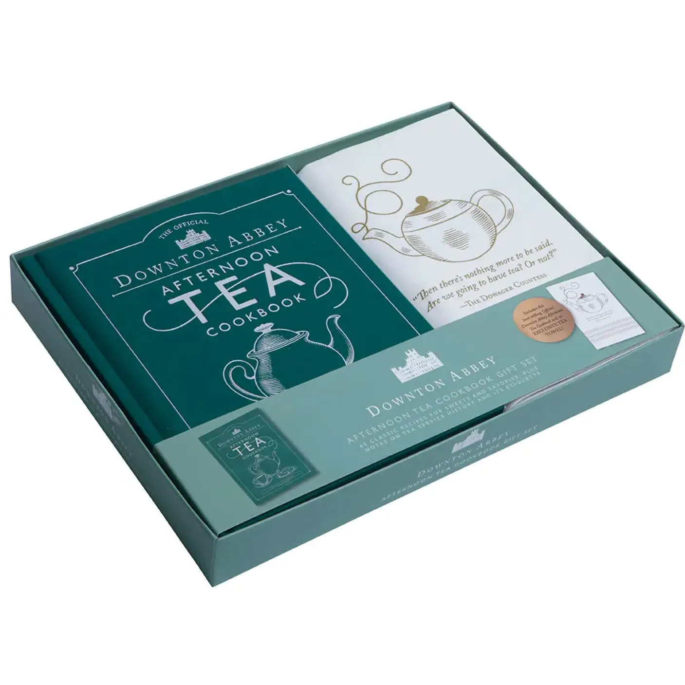 The Official Downton Abbey Afternoon Tea Book and Tea Towel Gift Set