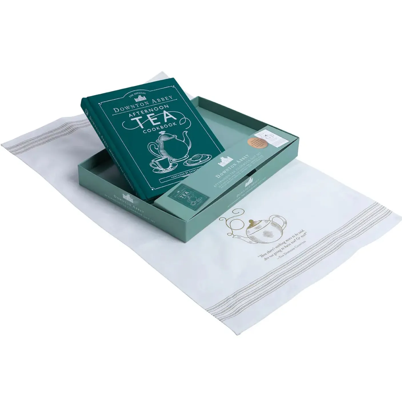 The Official Downton Abbey Afternoon Tea Book and Tea Towel Gift Set