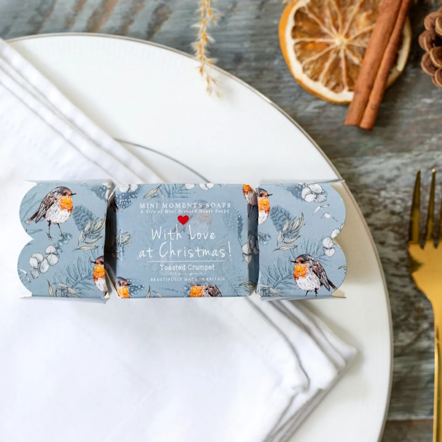 Robin Mini Moments Boxed Trio of Heart Soaps