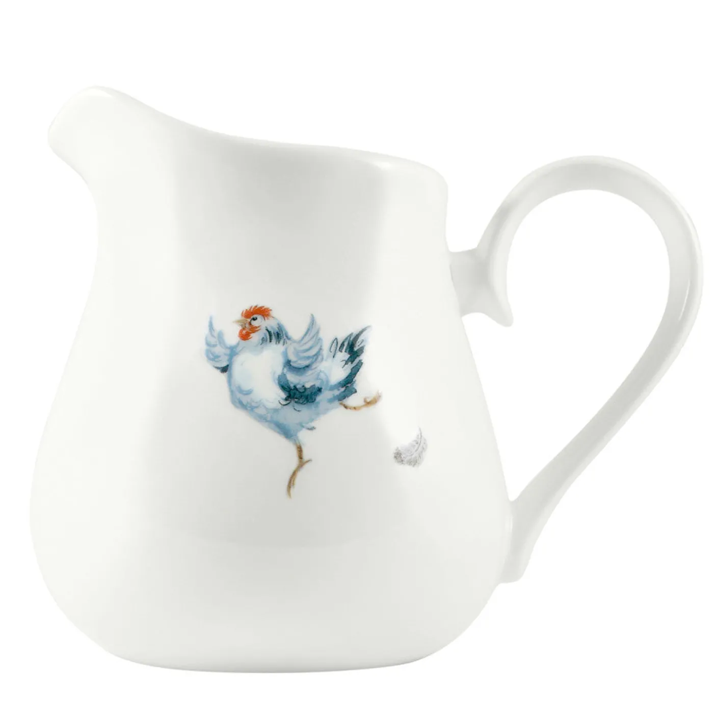 Dancing Hen Bone China Fat Jug - Large