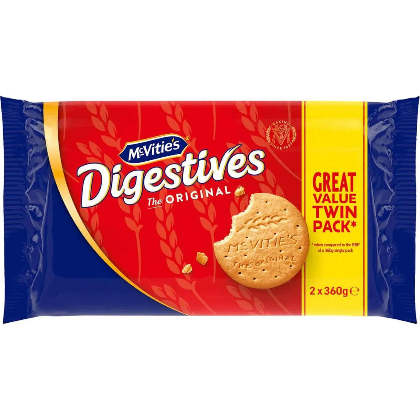 McVitie's Digestive Biscuits Twin Pack 2 x 360g