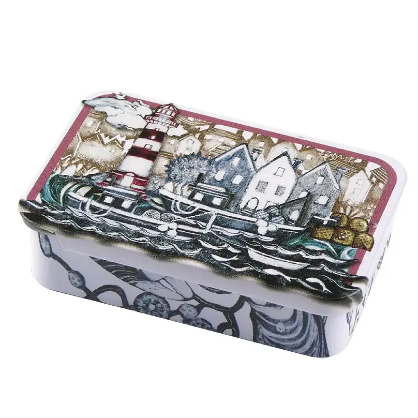 Fishing Village Mini Slider Tin