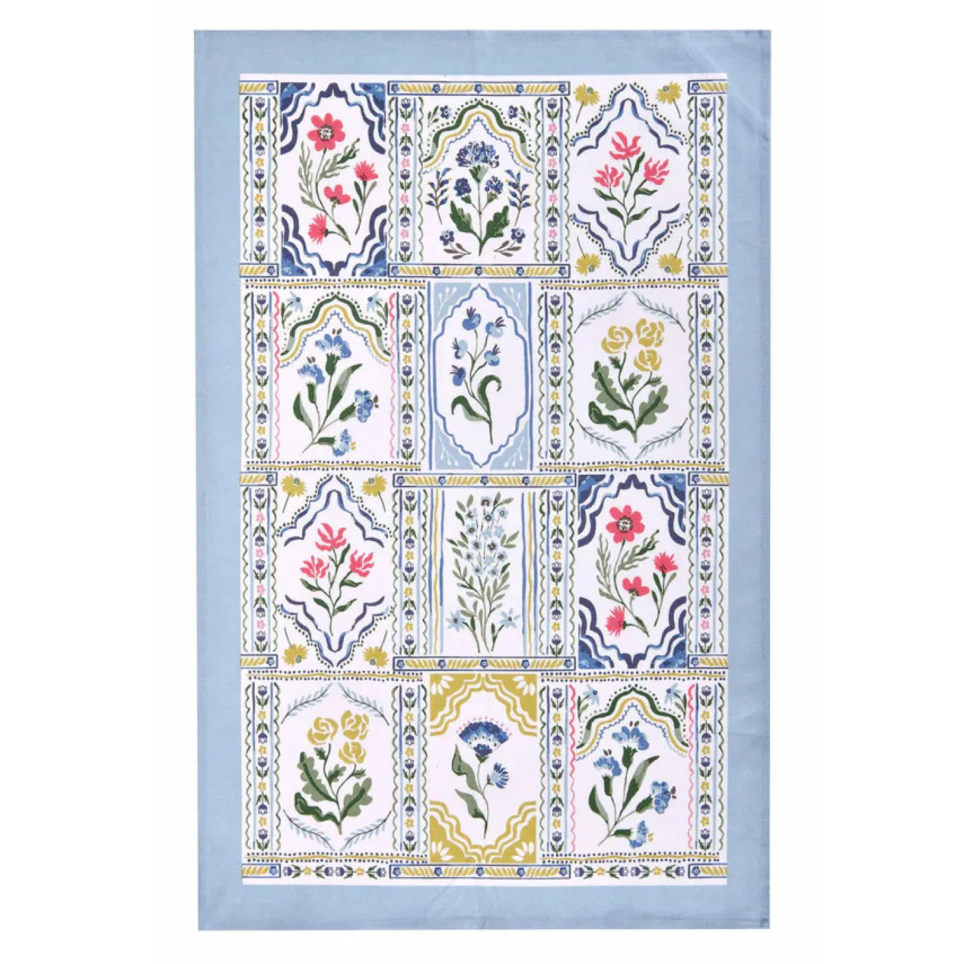 Boho Floral Cotton Tea Towel