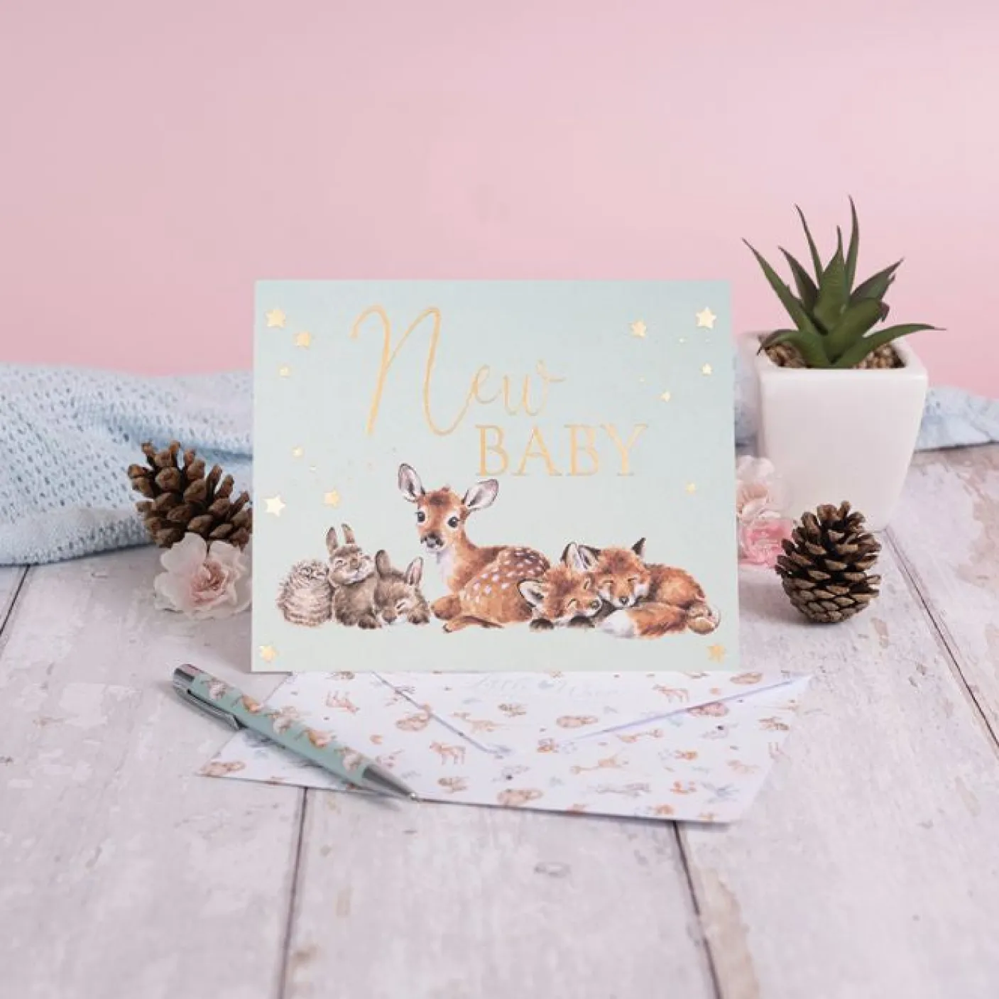 'Little Forest' New Baby Greetings Card