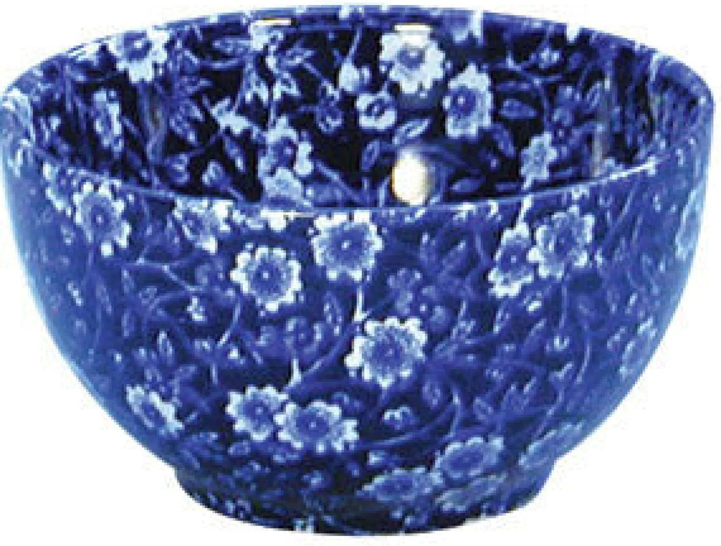 Blue Calico Mini Footed Bowl - 4.75in/12cm