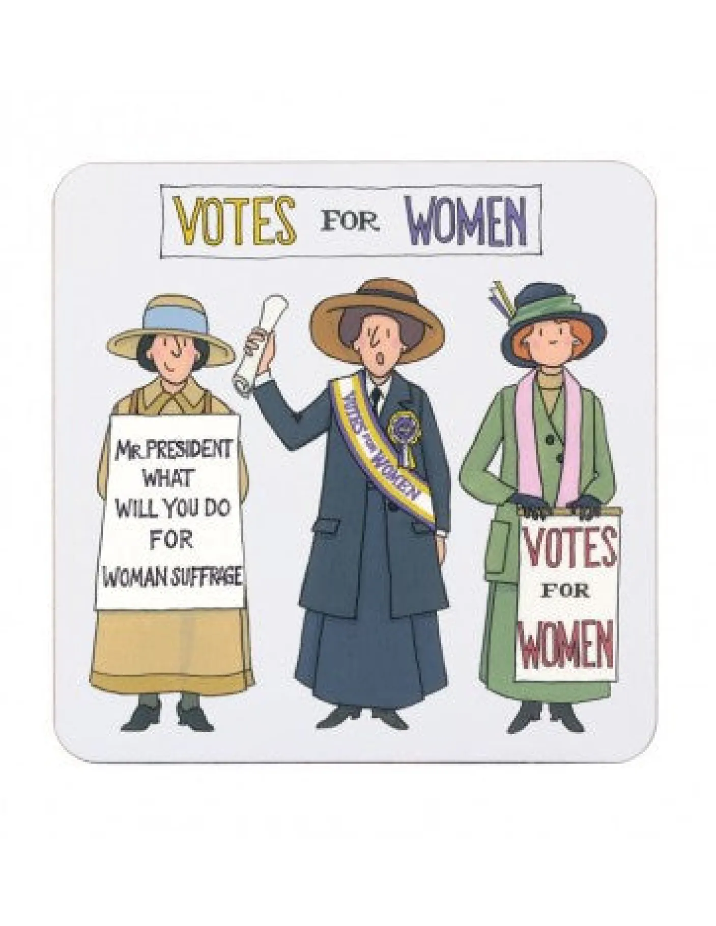 USA Suffragettes Coaster