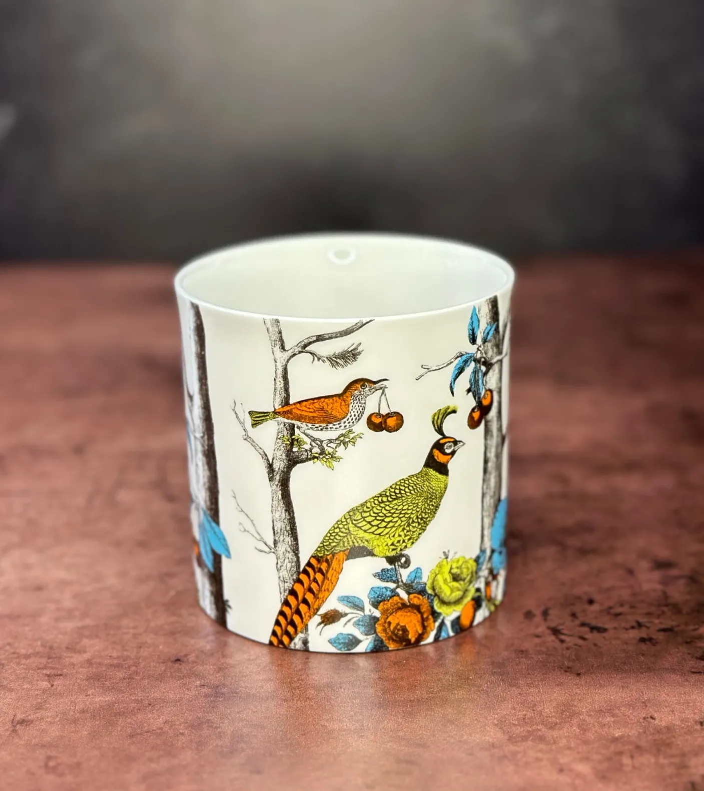 Menagerie Birds White Bone China Mug