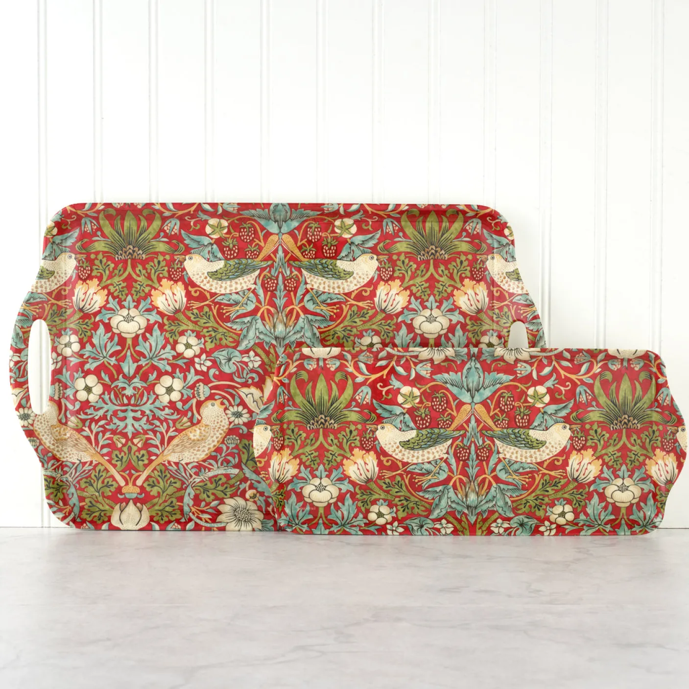 Pimpernel Strawberry Thief Red Melamine Sandwich Tray