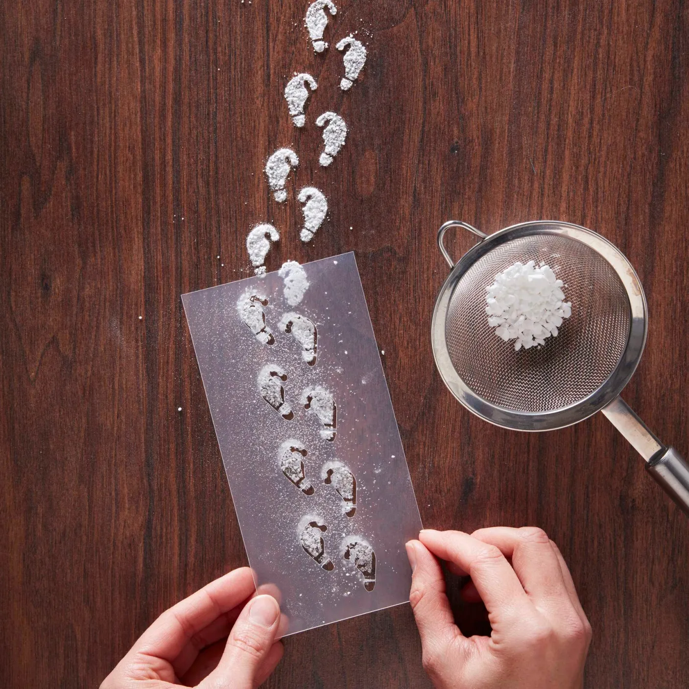 Elf Shaped Christmas Footprint Stencil