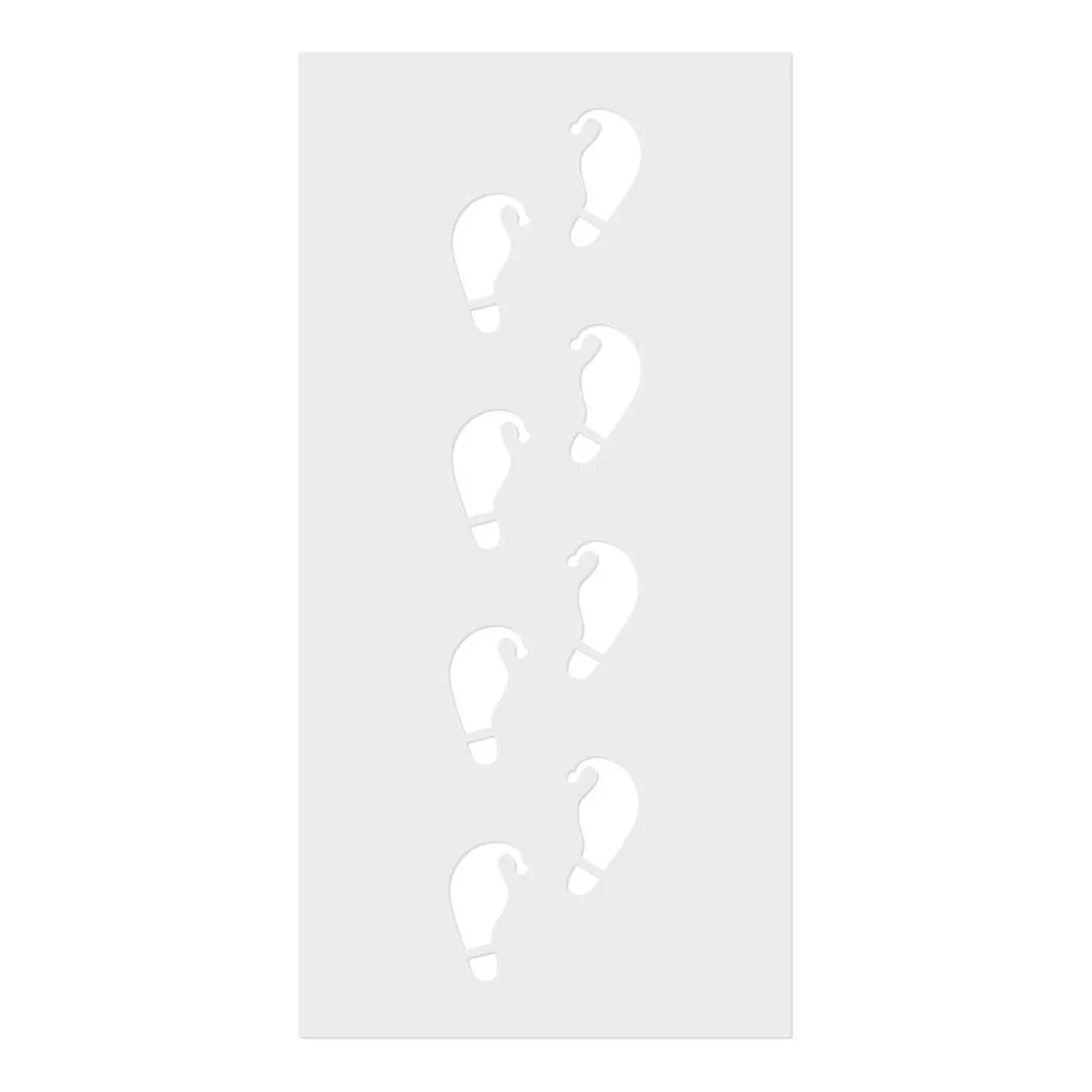 Elf Shaped Christmas Footprint Stencil