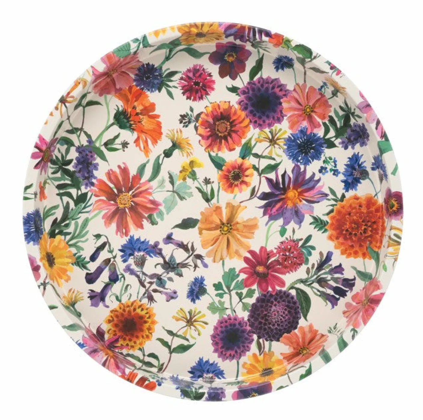 Garden Flowers Deepwell Tin Tray
