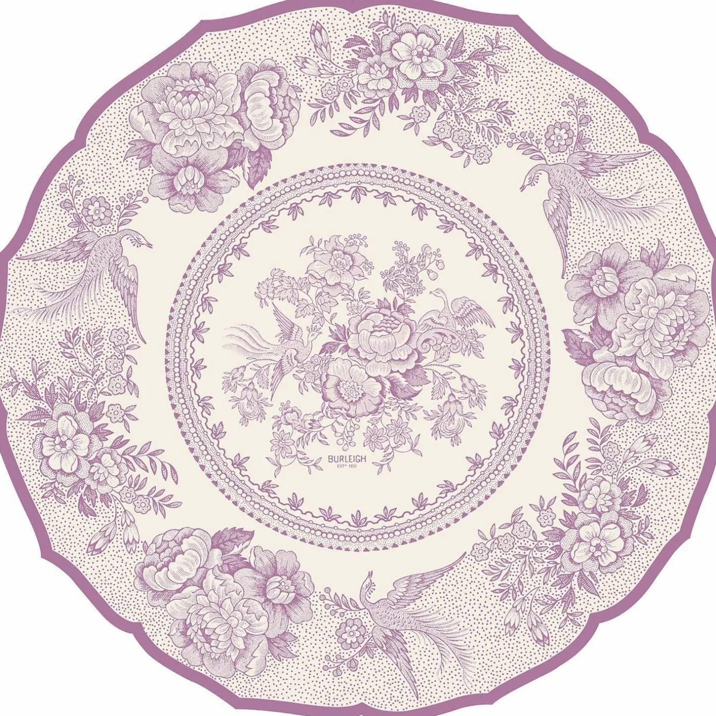 Lilac Asiatic Pheasants 12 Paper Placemats