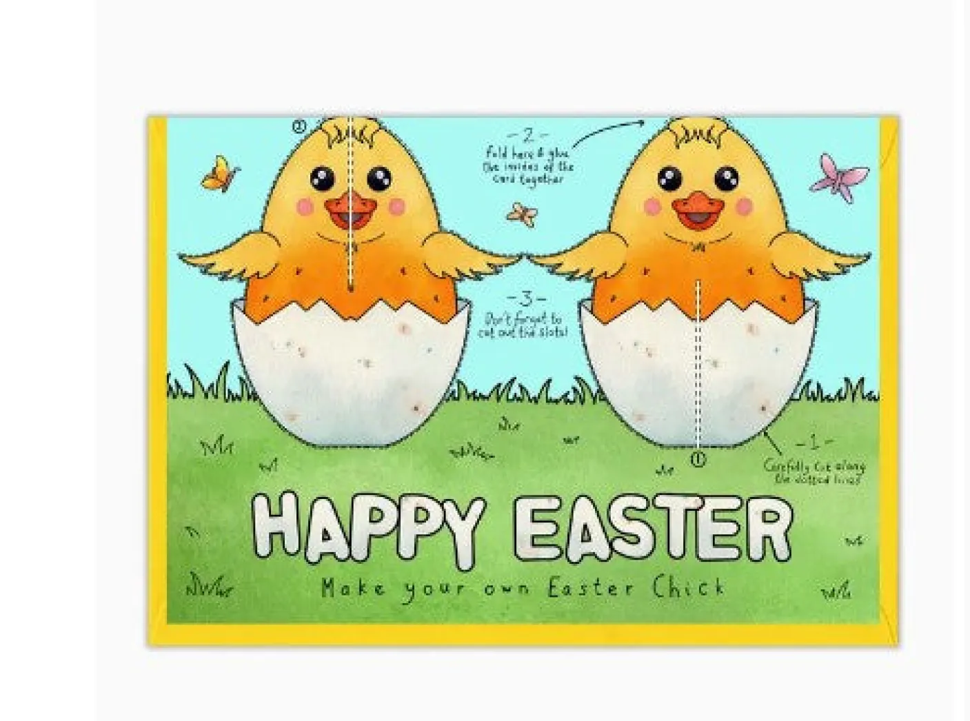 Make Your Own Easter Chick Easter Card