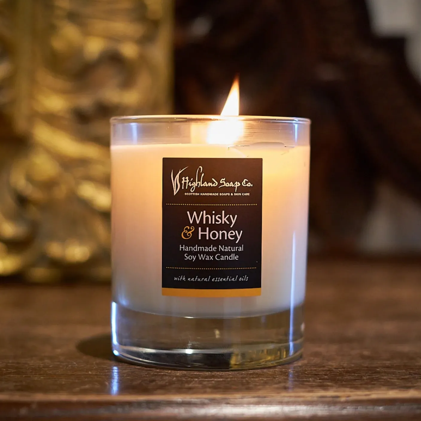 Whisky & Honey Natural Soy Wax Candle