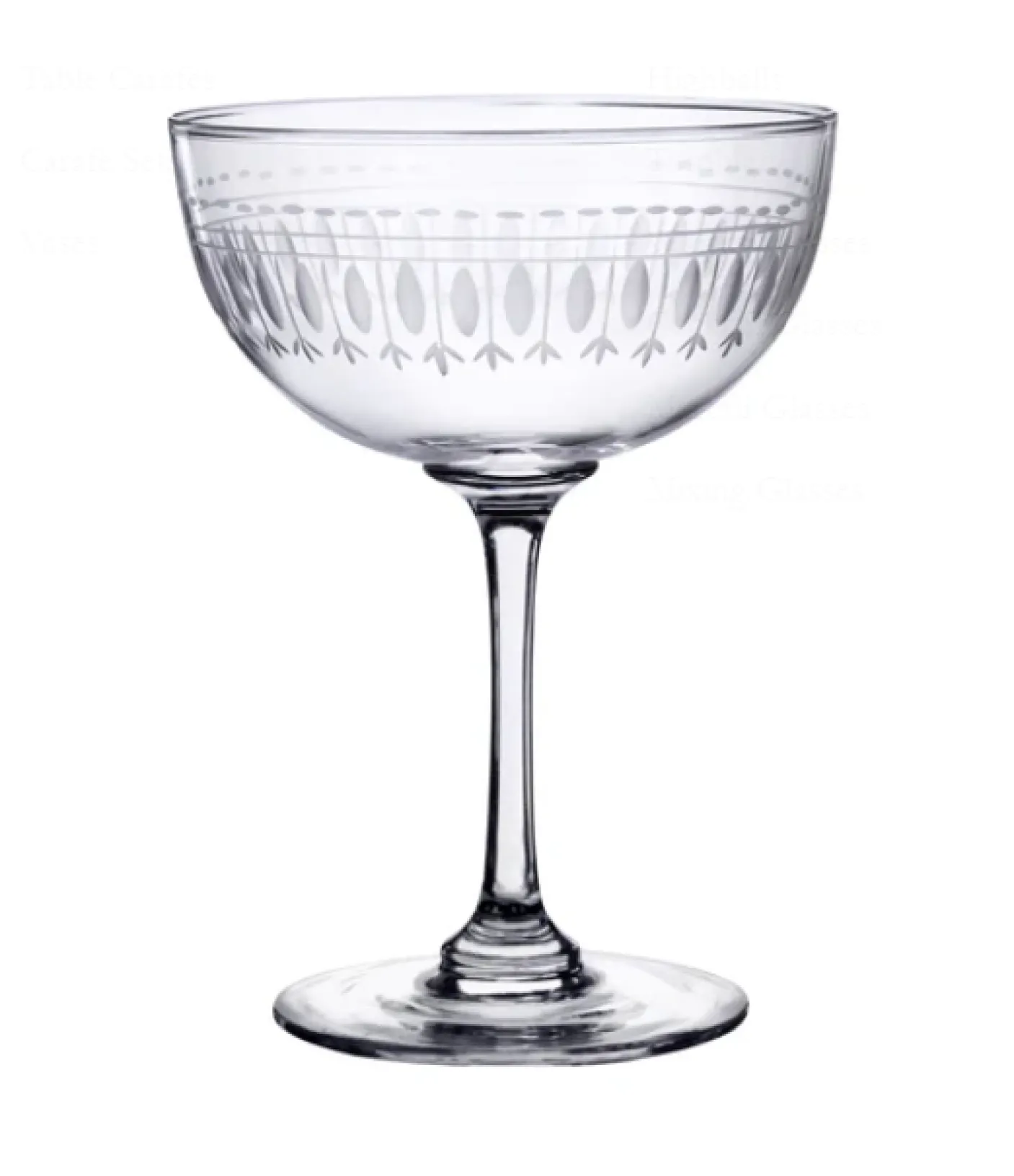Champagne Saucer with Oval Design by The Vintage List