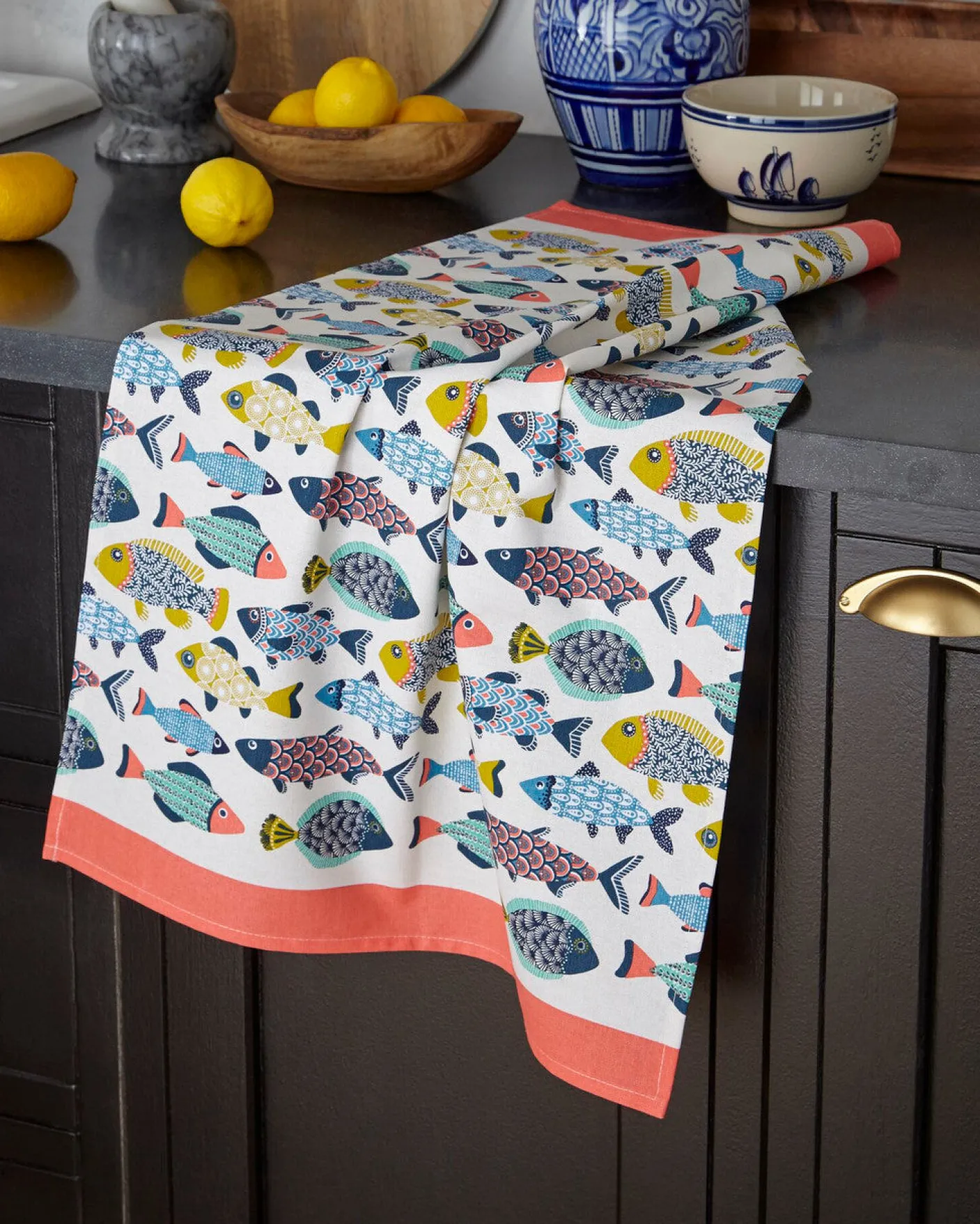 Aquarium Cotton Tea Towel