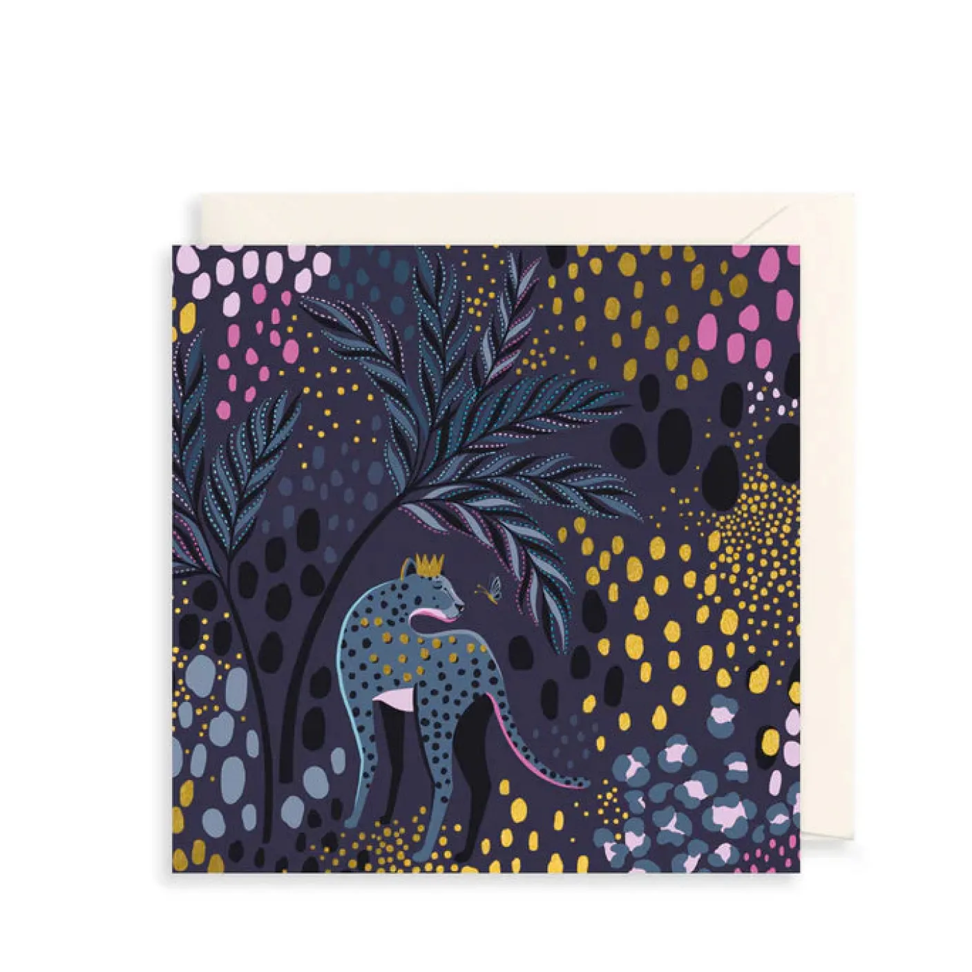 Dark Spotted Cheetah Greeting Card by Sara Miller