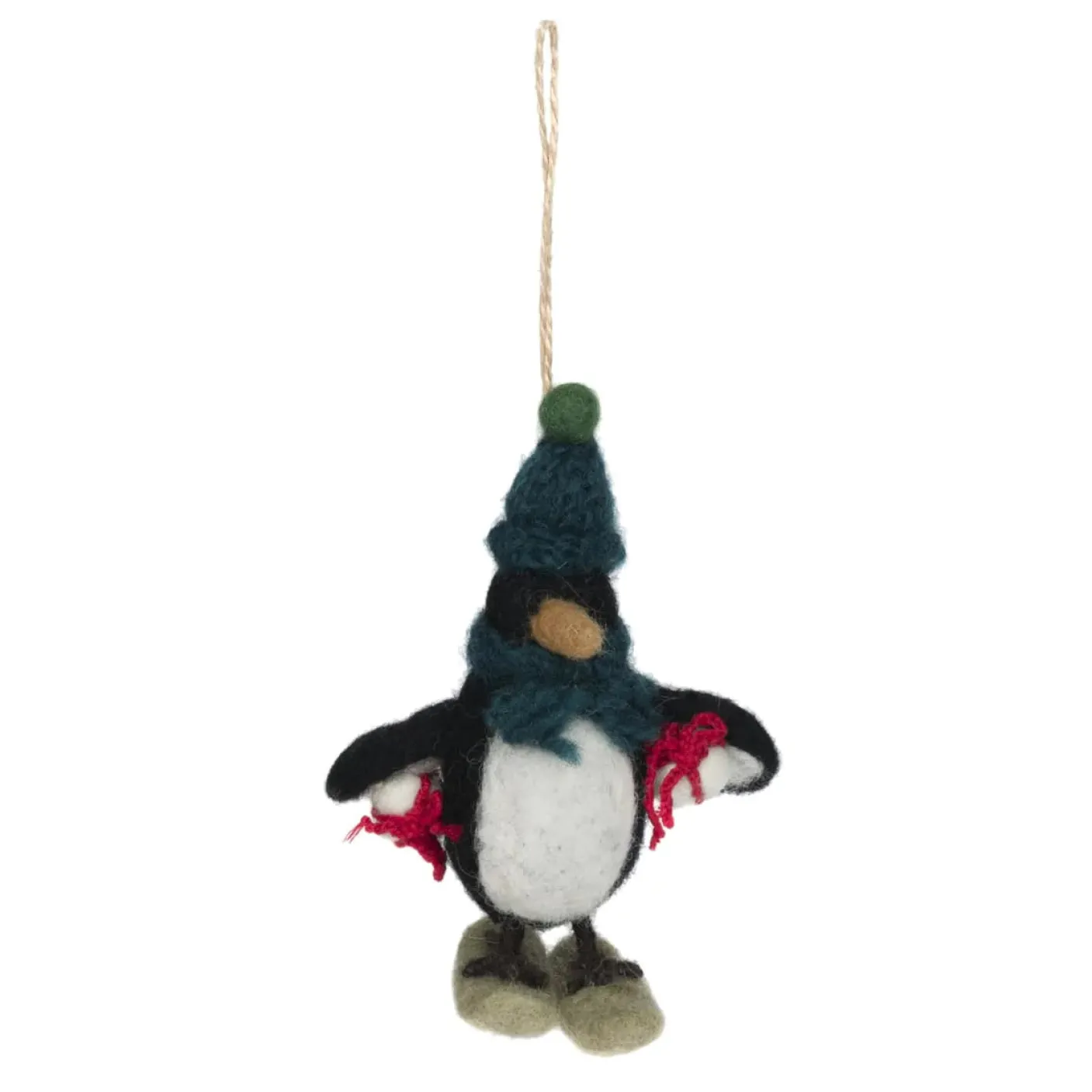 Christmas Penguin with Gifts Felt Tree Decoration