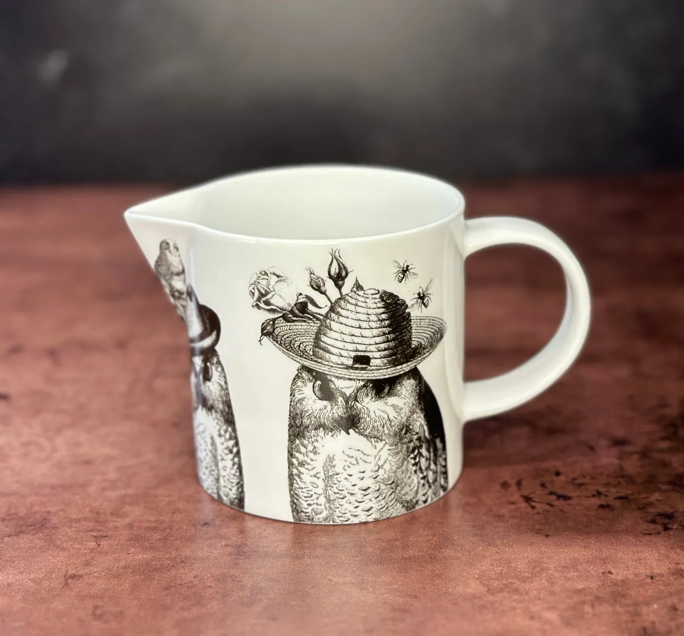 Sunday Best Owls Bone China Jug- White