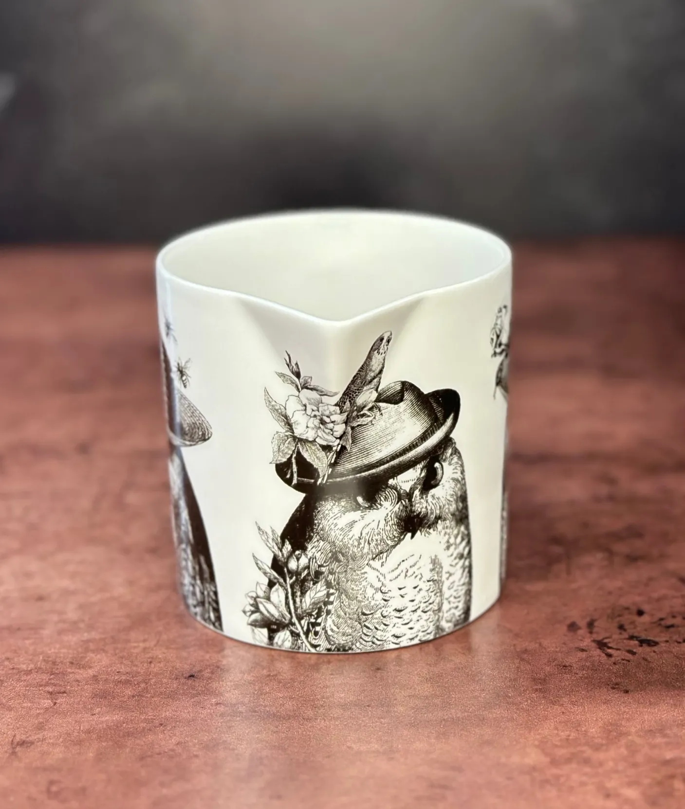 Sunday Best Owls Bone China Jug- White