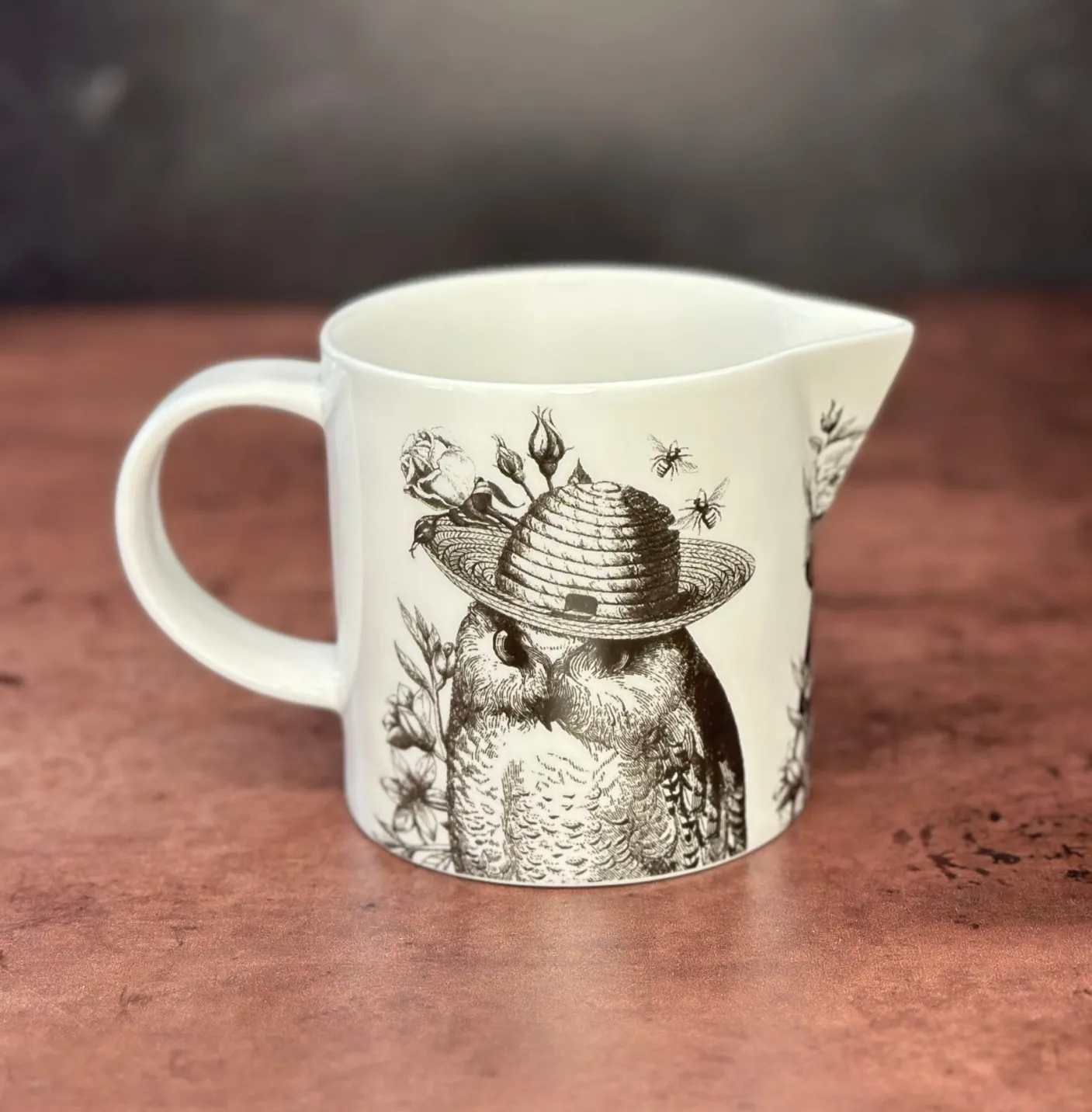 Sunday Best Owls Bone China Jug- White