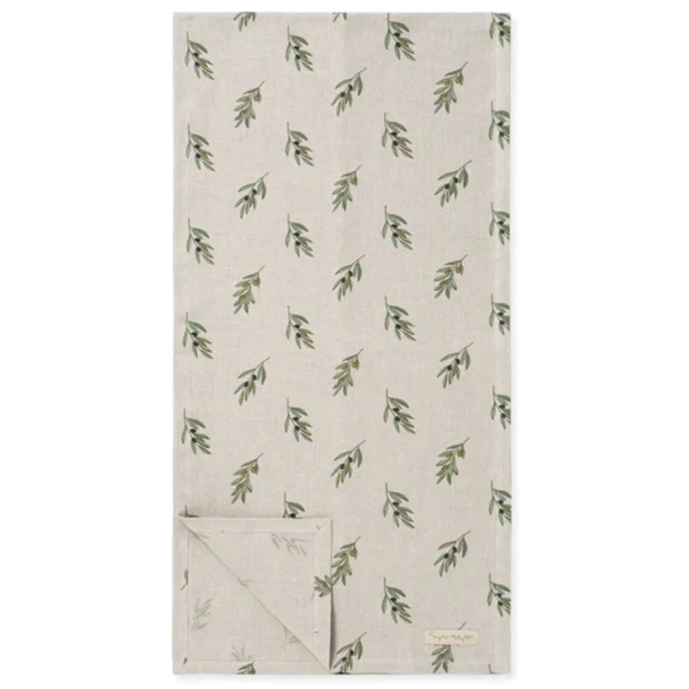 Olive Linen Table Runner