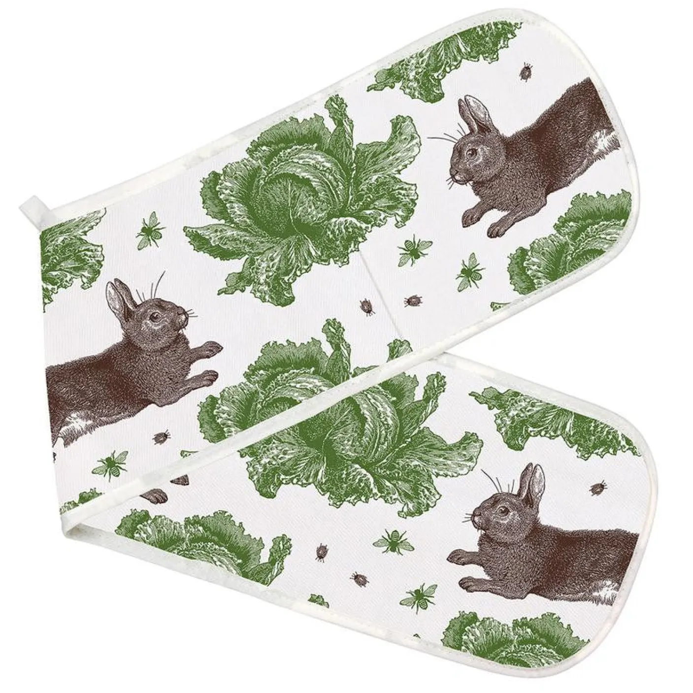 Rabbit & Cabbage Double Oven Glove