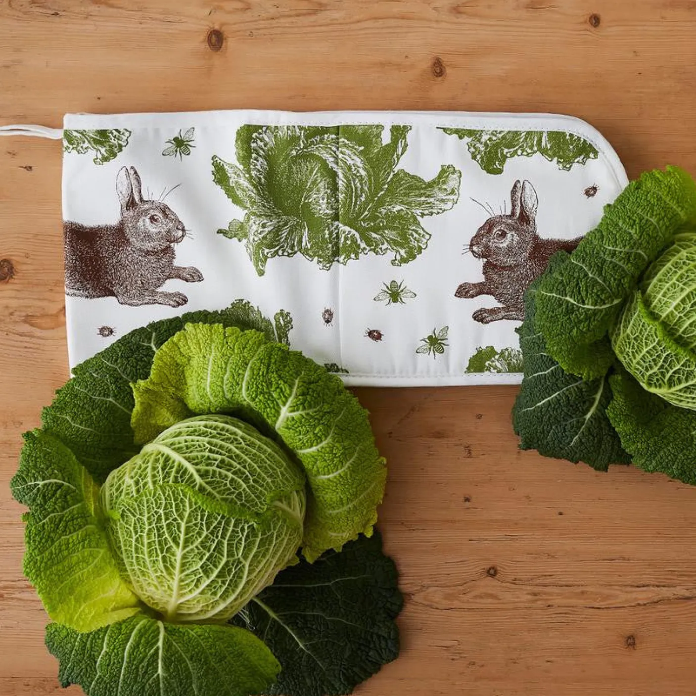 Rabbit & Cabbage Double Oven Glove