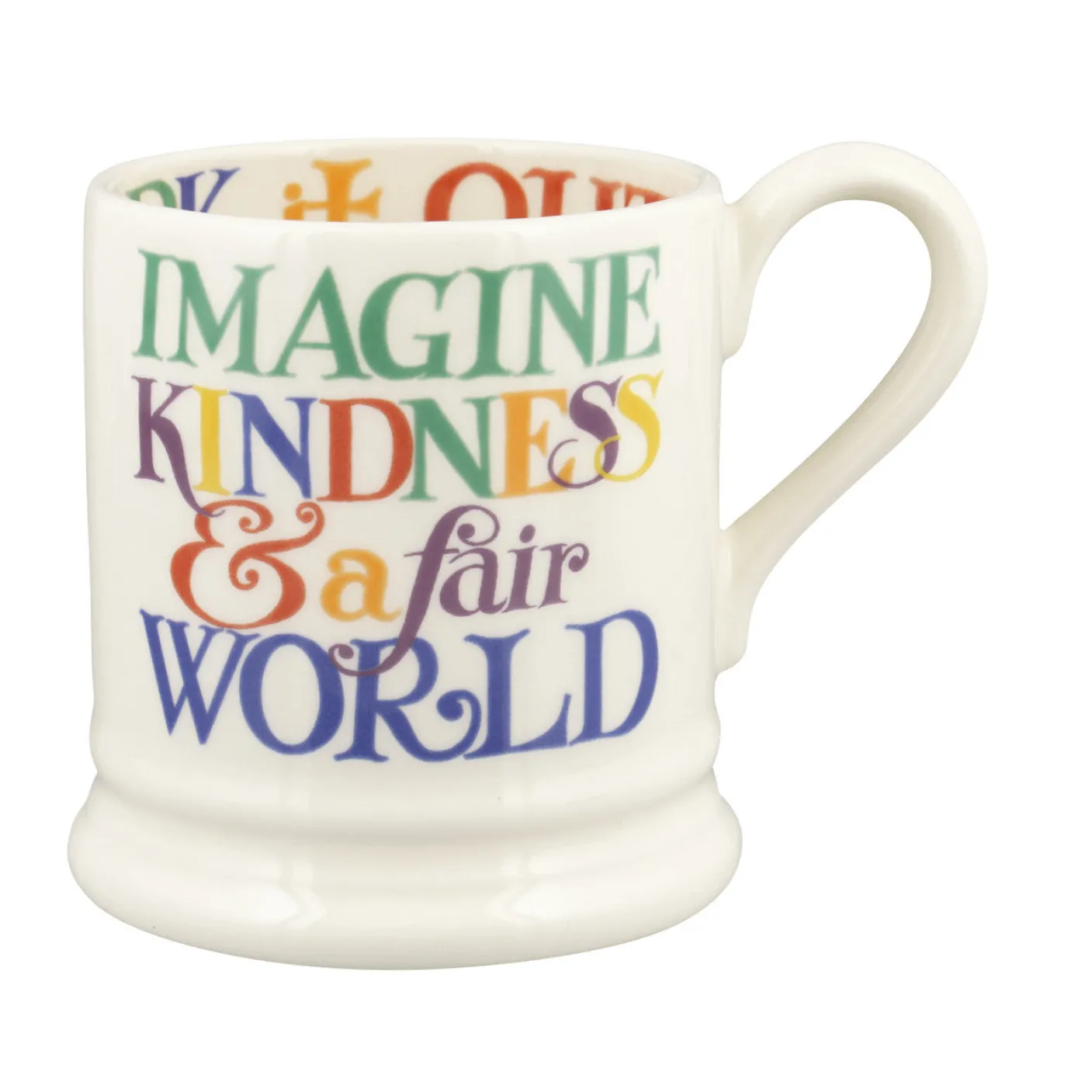 Rainbow Toast Kindness & A Fair World 1/2 Pint Mug