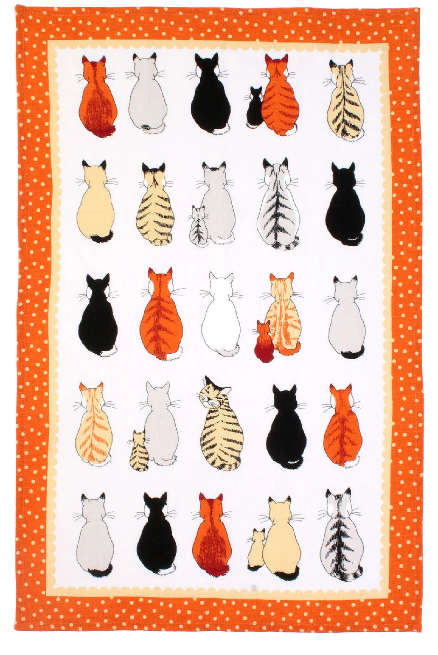 Cats in Waiting Tea Towel