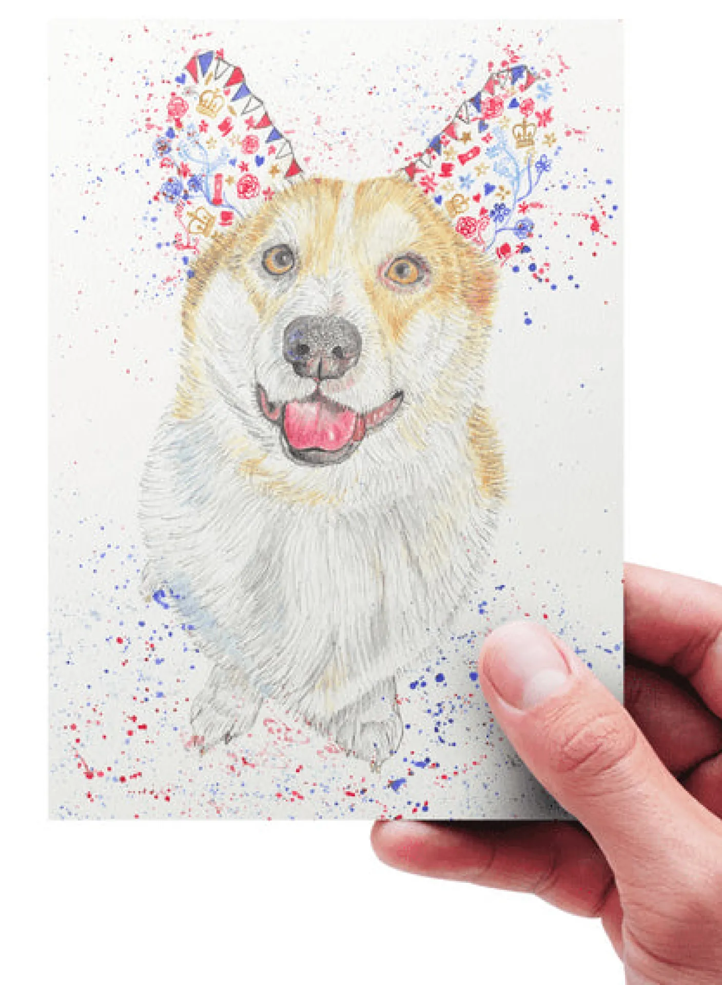 Susan the Corgi Blank Greetings Eco Card