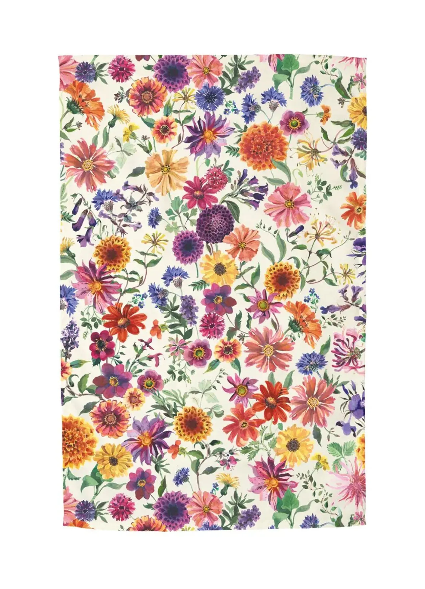 Garden Flowers Tea Towel