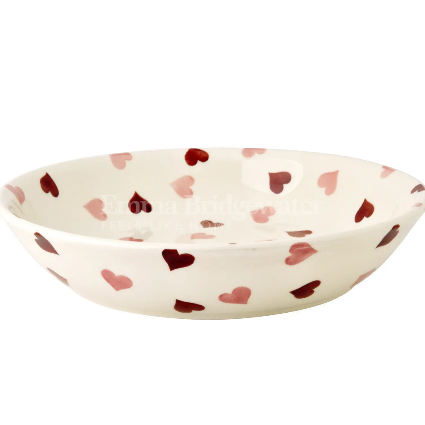 Pink Hearts  Medium Pasta Bowl