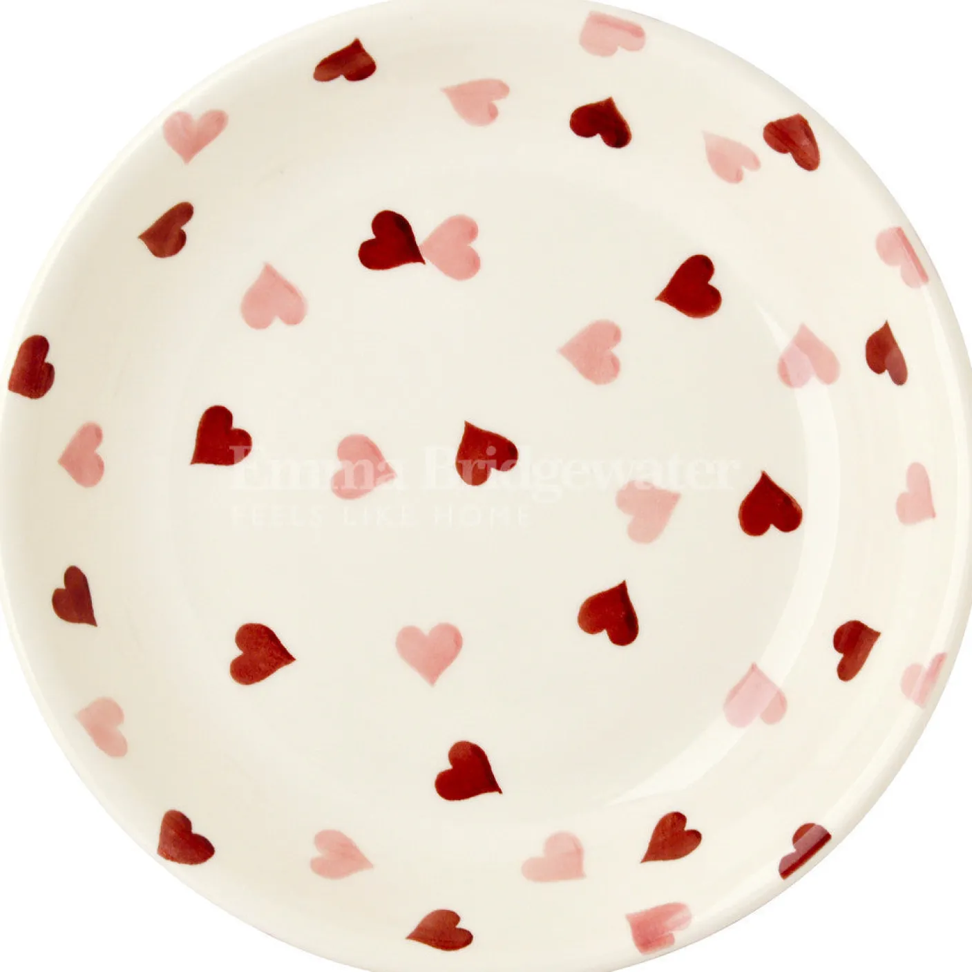 Pink Hearts Medium Pasta Bowl