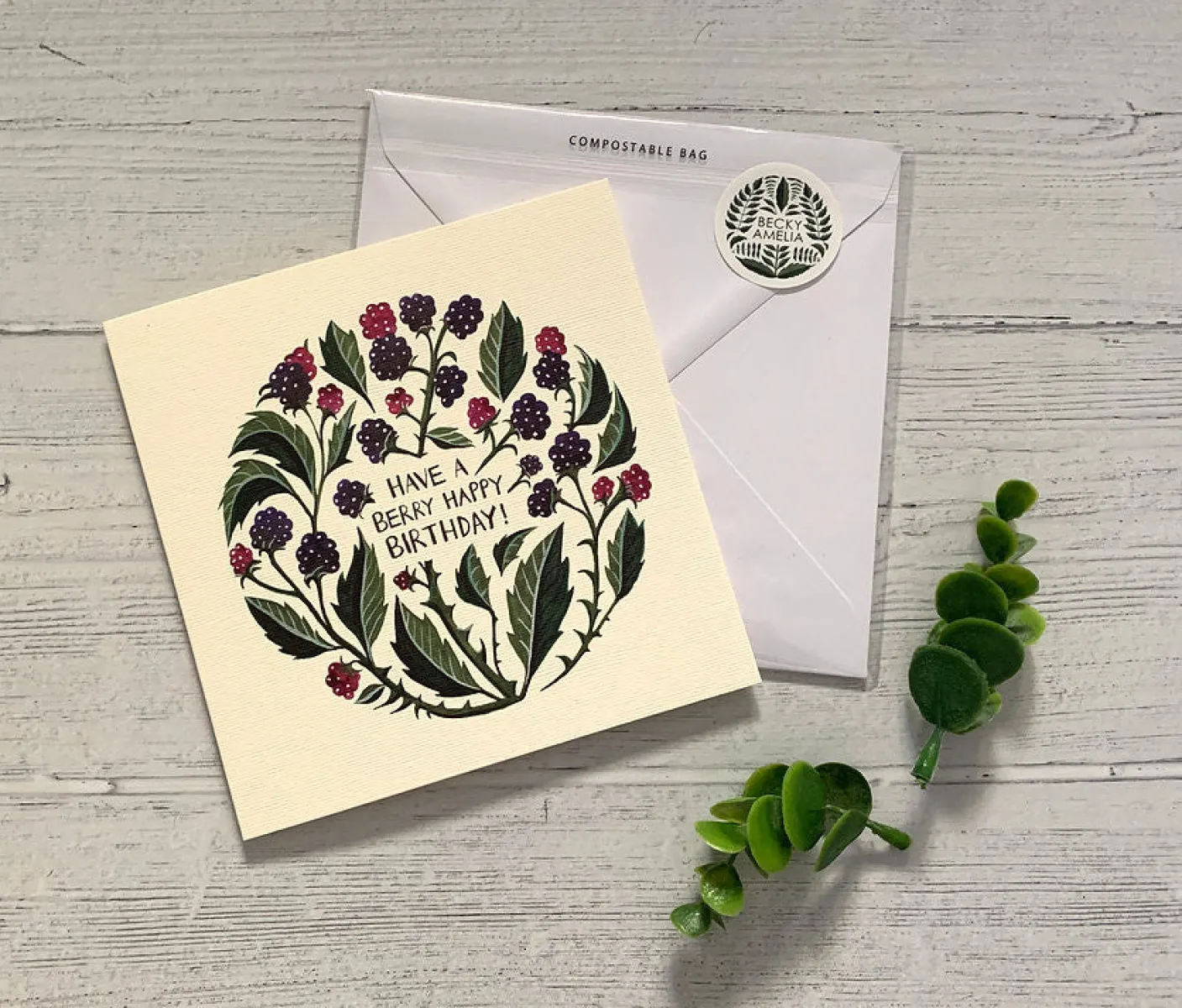 Have a Berry Happy Birthday Greeting Card