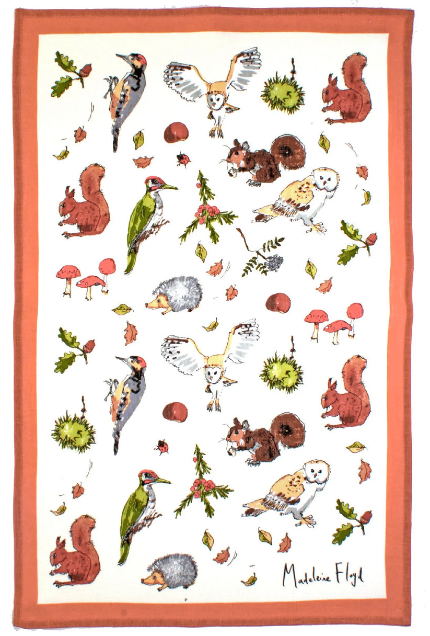 Woodland Cotton Tea Towel