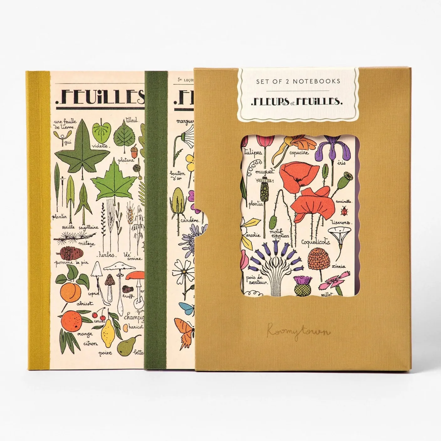Fleur et Feuilles Set of 2 Notebooks
